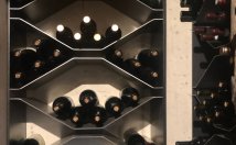 Metallic wine racks