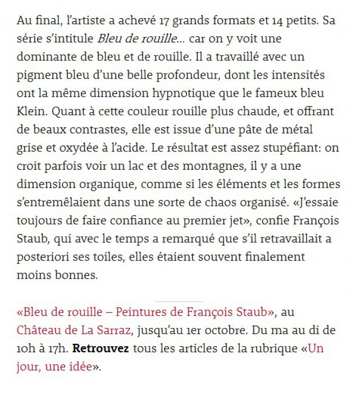 Article by Stéphane Gobo in Le Temps of September 17