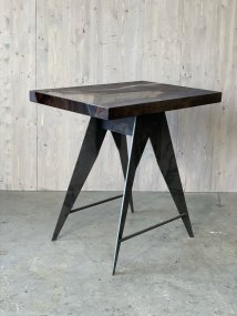 Solid oak and epoxy resin high table