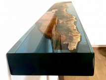 Wall console, polished top 