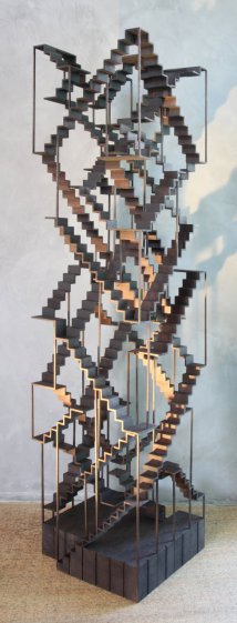 La Tour d'Echer, composition d'un seul escalier qui monte et redescend perpétuellement