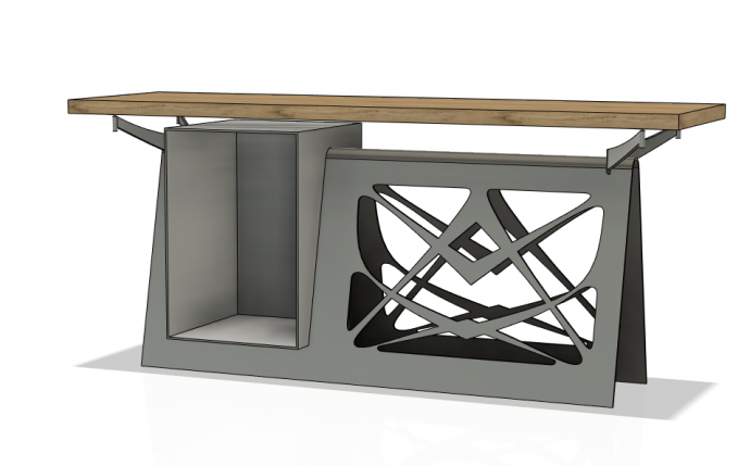 Bar ou table haute, projet 3D